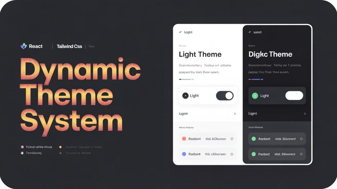 Building a Dynamic Dark/Light Theme System with React Context API and Tailwind CSS
